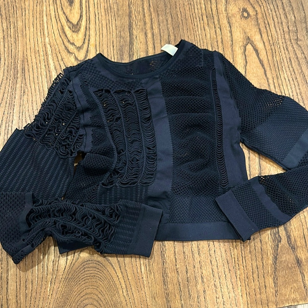 Urban outfitters  distressed cut out long sleeve top XS